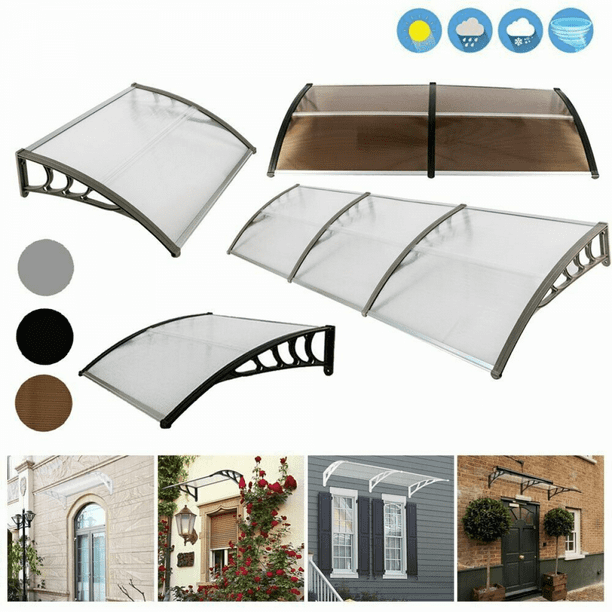 Goorabbit Door Awnings And Canopies, Modern Polycarbonate Front Door Canopy, Patio Awning Canopy