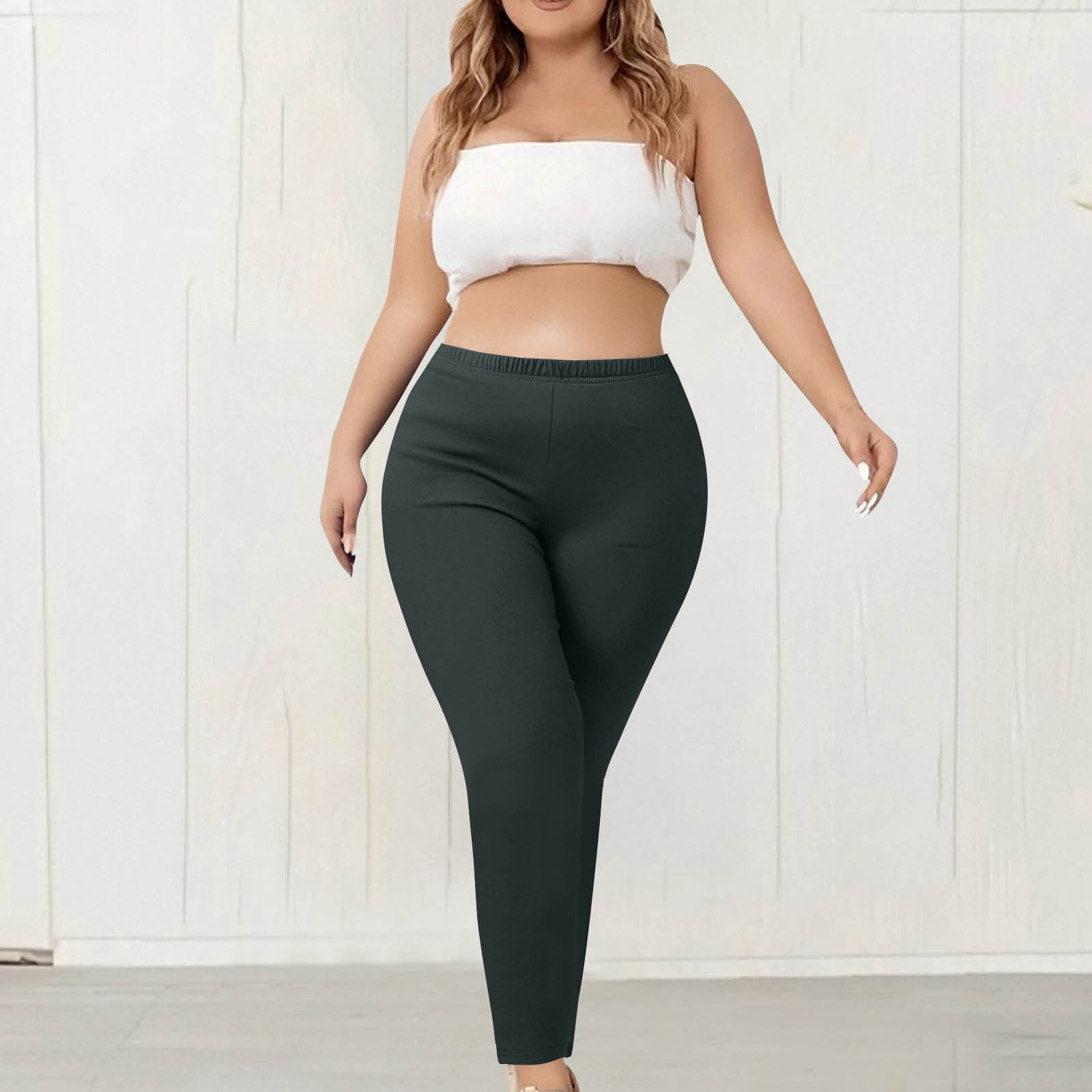 purcolt Plus Size Leggings for Women, Elastic High Waisted Skinny 