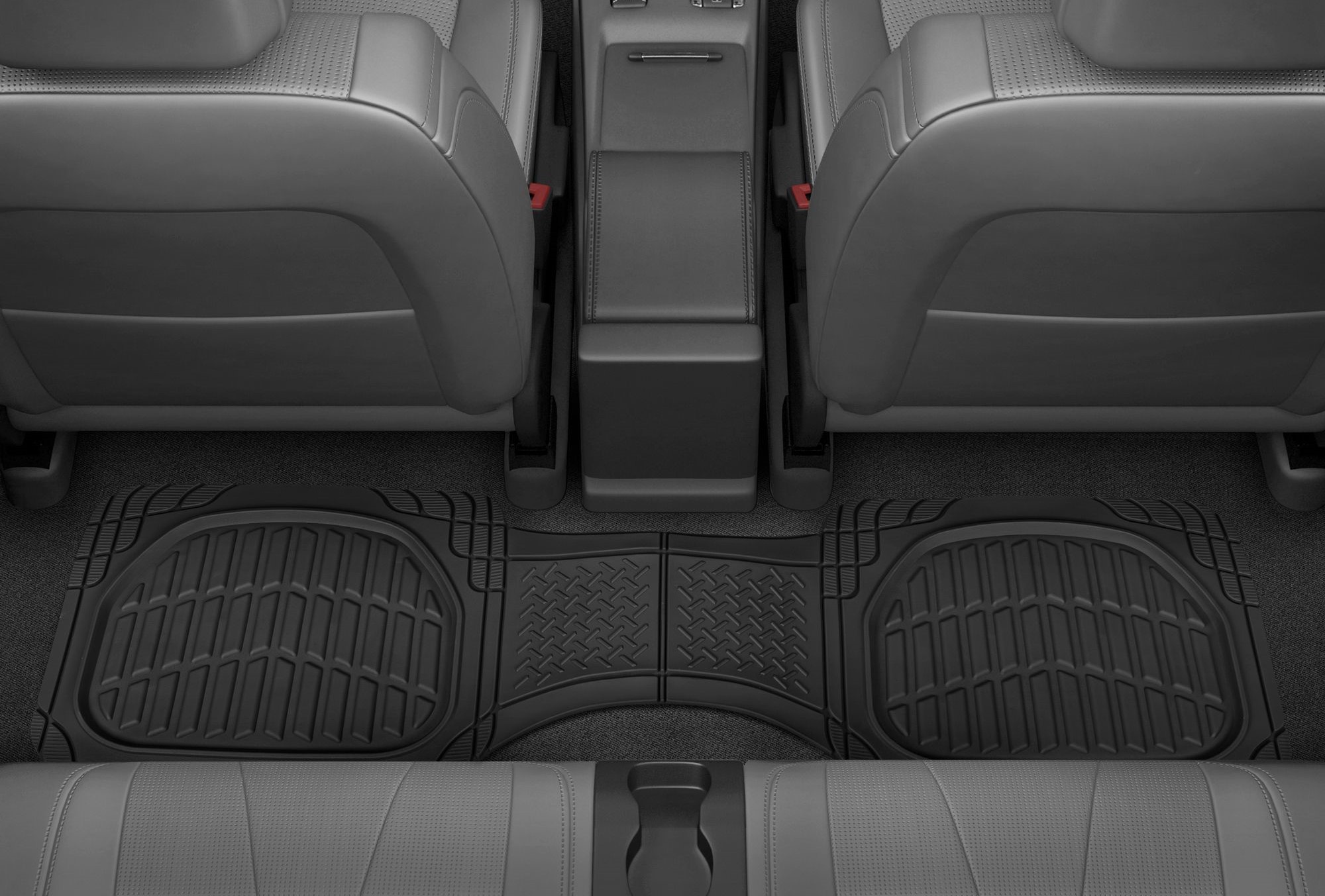Motor Trend FlexTough 3-Piece Black Deep Dish Rubber Floor Mats photo 6