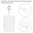 thumbnail image 4 of Equipaje Etiqueta PU Soportes 10x7cm Equipaje Etiqueta Identificador con Correas para Mochila Viaje Bolso Maleta Blanco Paquete de 3, 4 of 6