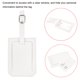 thumbnail image 4 of Equipaje Etiqueta PU Soportes 10x7cm Equipaje Etiqueta Identificador con Correas para Mochila Viaje Bolso Maleta Blanco Paquete de 2, 4 of 6
