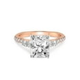 thumbnail image 4 of IGI Certified 4 Carat Radiant Shape Lab Grown Diamond Engagement Ring | 14K Rose Gold |Geneva Side Stone Diamond Ring | FG-VS Quality Friendly Diamonds, 4 of 6