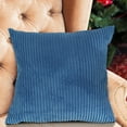thumbnail image 5 of PONPRNGY Throw Pillow Covers Decorative 1Pc Soft Velvet Corduroy Striped Square Cushion Cover for Bench Couch Decor, 15 x 15 inch, 5 of 5