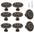 thumbnail image 1 of Perillas para gabinete M MIMHOOY vintage flor bronce, 8 piezas, 1 of 5