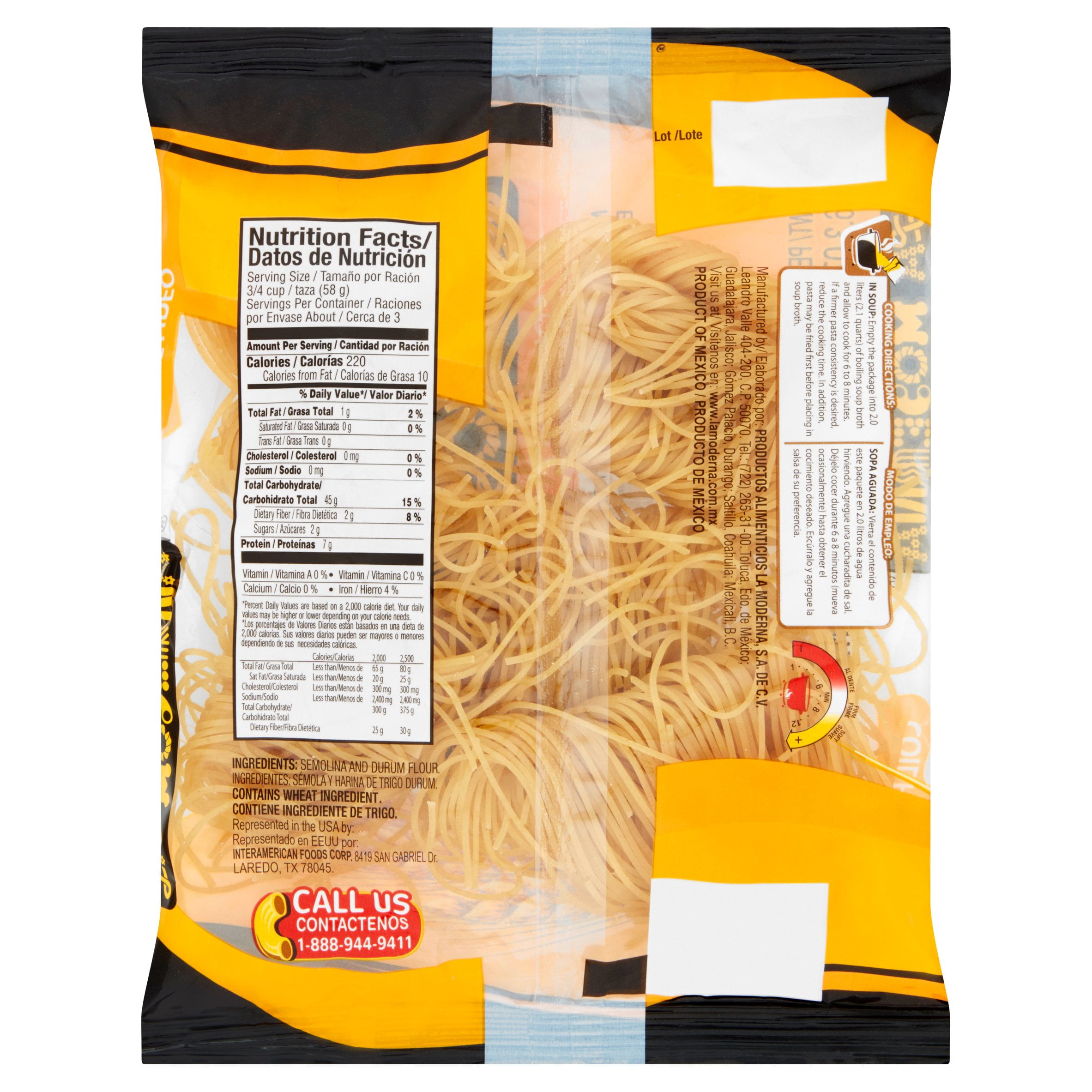 (10 pack) La Moderna Coil Fideo Pasta, 6.3 oz