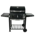 thumbnail image 6 of Grill Boss 24 Inch Charcoal BBQ Grill with Side Shelves, Built-In Thermometer, Black, 6 of 13