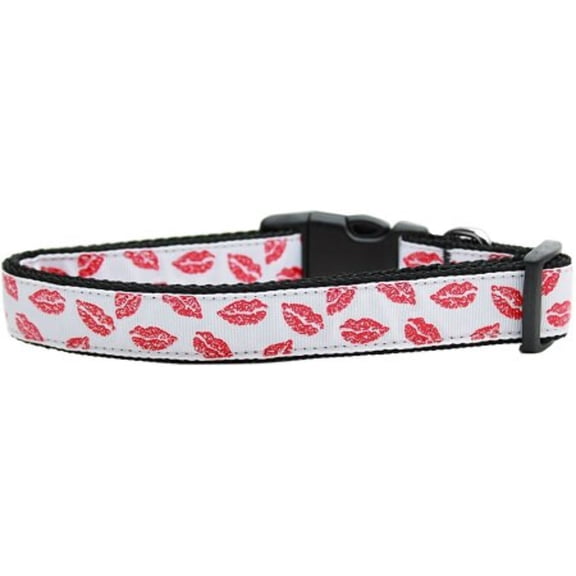 Pet Dog  Cat Nylon Collar or Leash, "Sparkling Smooches"