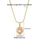 thumbnail image 1 of Zhuge Colgante de collar hecho a mano, collar con colgante de corazón de acero de titanio, collar de circonita de corazón (oro + rosa), 1 of 5