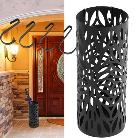 Storage For Umbrellas Zerone Black Iron Umbrella Stand Entryway Modern Spherical Metal Umbrella Storage Stand with Hooks,Umbrella Bracket Stand Stick Stand Holder ()