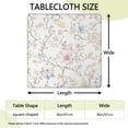 thumbnail image 2 of Pioneer Flower Floral Print Pattern Square Fitted Tablecloth with Elastic Edge,Square Table Cover,Washable Elastic Table Cover for Home Kitchen Party Decor 36"x36", 2 of 6