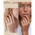 thumbnail image 5 of Yndra Heart Moissanite Ring Set for Women, 2PCS Stackable Wedding Ring Set,18K Gold Plated Promise Rings,Dainty Engagement Jewelry Gift for Her Size 7, 5 of 9
