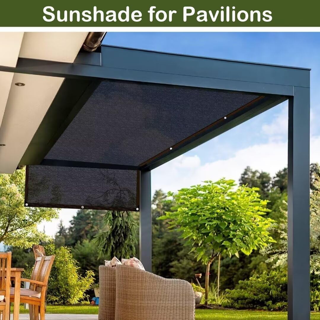 Shade Cloth,10ftx20ft Garden Shade Mesh Netting with Grommets, Sun Shades Outdoor Patio, Sun Shade Net for Patio Plants Greenhouse Chicken Coop Black Shading Rate 70% -90%,Black