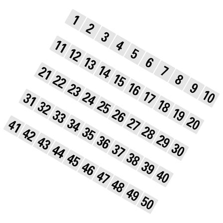 HONMEET 3.93X3.93X0.04In White PVC Table Number Cards 50Pcs for Streamlining Restaurant Operations