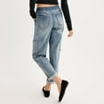 thumbnail image 2 of Juniors' SO® High-Rise Pull-On Straight Jeans Color: Medium Dark Acid Size: M LONG, 2 of 4