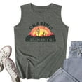 thumbnail image 2 of HAPPIERE Women’s Tank Top Sleeveless Tee Shirts  Chasing Sunset Gray color Size S, 2 of 4