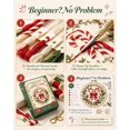 thumbnail image 6 of Floleo Christmas Theme Embroidery Kit Candy Cane Style with All Tools, Hand Embroidery Starter Set for Adults Beginners Holiday Home Decor Gift Cross Stitch, 6 of 8
