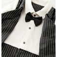 thumbnail image 5 of WIBACKER 0-18M Newborn Baby Boys Gentleman Romper Infant One Piece Short Sleeve Bowtie Outfit Formal Wear Tuxedo Suit, 5 of 6