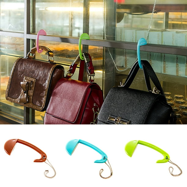Ludlz Portable Removable Plastic Bag Hook Table Desk Purse Handbag Holder Mini Hanger, Women's, Size: 10.5, Green