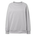 thumbnail image 5 of Hauaitttt Womens Oversized Sweatshirts Crewneck Long Sleeve Tops Pullover Fall and Winter Fashion Clothes with Pocket Large Light Athlete Wear Women Athletic Wear Jackets Cans Old School Leggings, 5 of 5