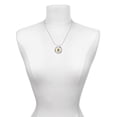 thumbnail image 3 of Delight Jewelry Goldtone Capital Letter - Z - Pebble Disc - Hockey Ring Charm Necklace, 18", 3 of 4