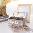thumbnail image 3 of Tea Bag Jewelry Organizer Storage Box Desktop Container, Tea Storage Box Organizer Chest | Tea Bag Holder Home Decoration(2 Compartments), 3 of 8