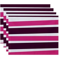 Simply Daisy 18" x 14" Stripes Stripe Print Placemats, Set of 4