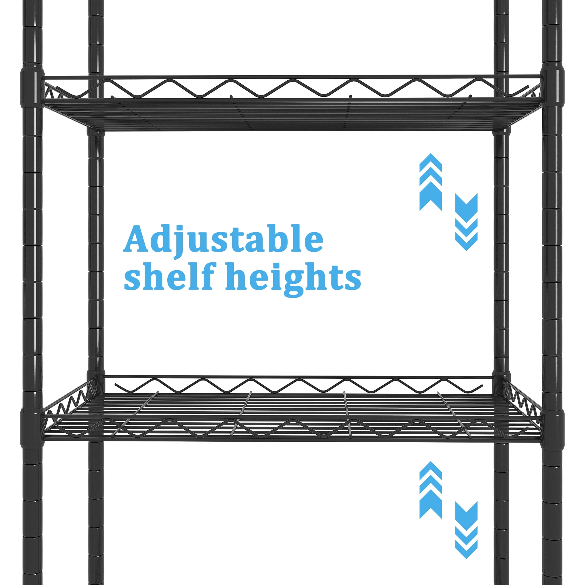 YYAo 5 Tier Wire Shelving, 59.06" Metal Display Shelf for Kitchen, Adjustable Black Plant Shelf Rack YYAo 5 Tier Wire Shelving, 59.06" Metal Display Shelf for Kitchen, Adjustable Black Plant Shelf Rack