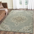 thumbnail image 6 of Ox Bay Epoch 9' x 12' Blue/Beige Medallion Hand-Tufted Wool Blend Indoor Area Rug, 6 of 7