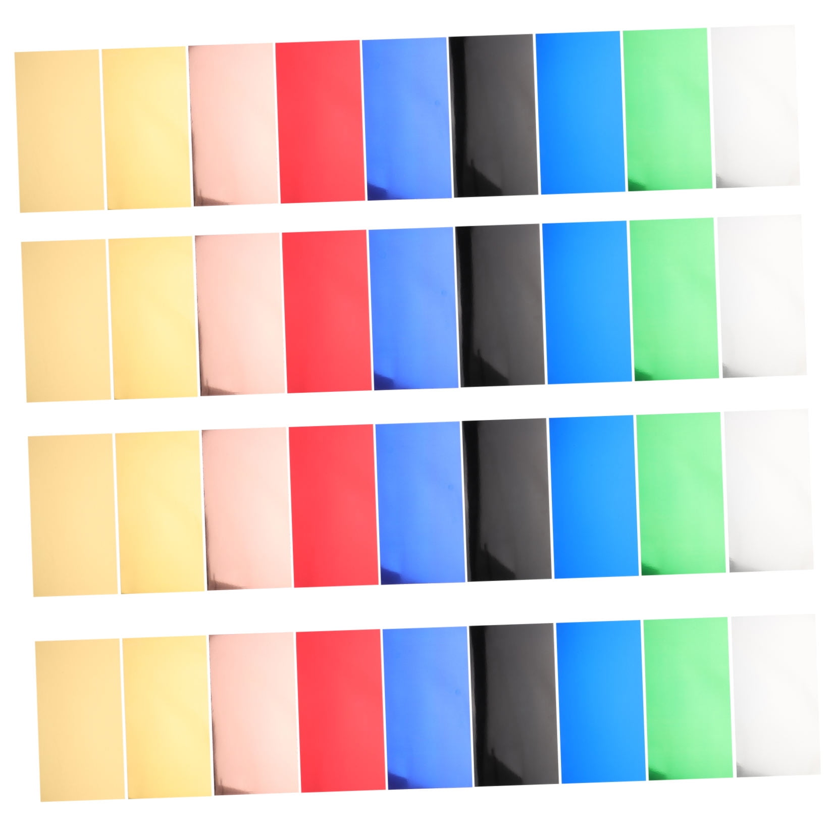 MLINS 60pcs Crafting Paper Accessory Cardstock Colored Sheets Reflective Color Construction Paper Solid Scrapbooking Material Handcraft Supply