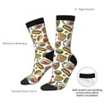 thumbnail image 4 of Susaid Hot Dog With One Sausage Print Men's Moisture Wicking Cushioned Crew Work Boot Socks Suitable for Size 36-45, 4 of 6