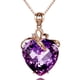thumbnail image 1 of Collar de mujer Sincero con colgante de cristal sintético morado, 1 of 10