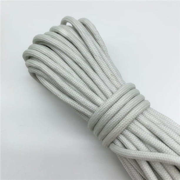 Cuerda de paracaídas luminosa de 5 yardas y 4mm, cuerda de acollador, tipo Mil Spec, un hilo, equipo de supervivencia para acampar y escalar Tan Jianjun unisex