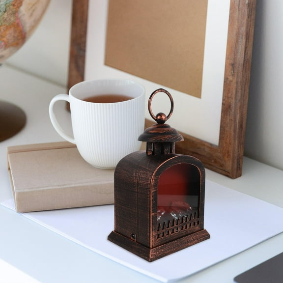 Raindrops Fireplace Lantern Indoor Decorative Hanging Lamp Artificial Fireplace Light Decoration (No Battery)