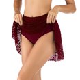 thumbnail image 1 of Jupe de Bain en Dentelle Crochetée pour Femmes Bas de Bikini (TG, Vin), 1 of 6