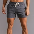 thumbnail image 3 of sunsanly Summer Men Sport Shorts Above Knee Length Loose Drawstring Elastic Waist Side Pockets Deep Crotch Loose Soft Casual Jogging Gym Shorts, 3 of 8