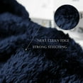 thumbnail image 5 of Exclusivo Mezcla Plush Fuzzy Fleece Twin Size Blanket, Super Soft Fluffy and Thick Blankets (Navy Blue, 90"x66"), 5 of 7