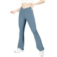 thumbnail image 2 of Flare Leggings High Waist Bootcut Wide Leg Lounge Womens Yoga Pants with Pockets Workout Trousers, 2 of 4