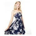 thumbnail image 3 of SPEECHLESS Womens Navy Sleeveless Full-Length Hi-Lo Formal Dress Juniors 3, 3 of 4