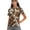 Brown Cow Spot, variant on COEQINE Women Short Sleeve Golf Shirts Moisture Wicking Soft 1/4 Zip Golf Tops Candy and Snowflake Black Print Quick Dry Fit Polo Shirts Lightweight Tennis Activewear, XS