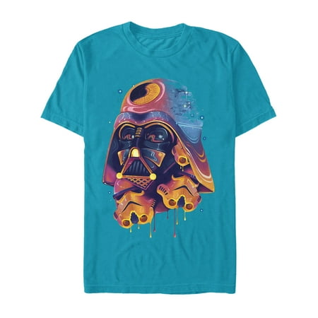 Men's Star Wars Psychedelic Darth Vader Graphic Tee Turquoise 3X Large
