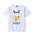 thumbnail image 1 of Ropa de pareja divertida de Navidad, Winedeer y Reno, cerveza, parejas, hombres y mujeres, diseño de Feliz Navidad, camisetas de amantes, 1 of 5