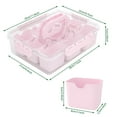 thumbnail image 7 of Divided Serving Tray with Lid and Handles 9 Compartments Snack Box Container Charcuterie Organizer Snackle Box Container for Candy,Nuts，Fruits,Snacks,3 Pack,Pink, 7 of 7
