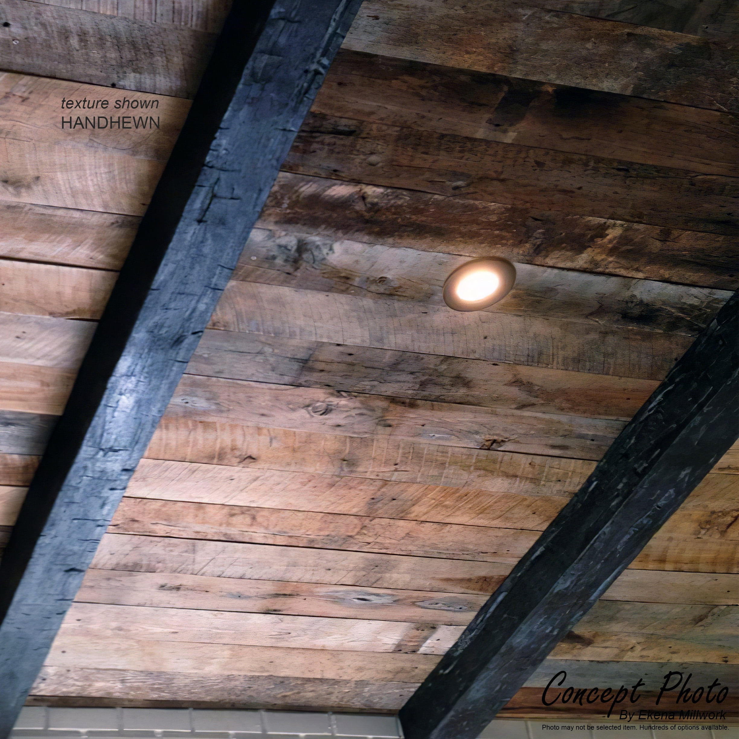 Ekena Millwork 12"W x 10"H x 16'L 3-Sided (U-beam) Riverwood Endurathane Faux Wood Ceiling Beam, Burnished Honey Dew