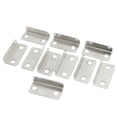thumbnail image 1 of 10 Pcs Home Office Silver Tone Metal Right Angle Drawer Lock Strike Plate, 1 of 3