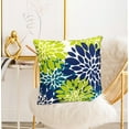 thumbnail image 3 of Decorative Throw Pillow Covers Set of 2 Blue Green Pillow Covers 16x16 inch Throw Pillow Cases Linen Square Pillow Case,Farmhouse Outdoor Modern Floral Pillow Covers for Couch Sofa Living Room, 3 of 6