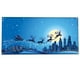 thumbnail image 1 of 7x8 pies Noche santa Navidad Póster para puerta de garaje exterior Noche azul del trineo Ciervos Gran decoración navideña Funda de poliéster para puerta de Navidad Papá Noel, renos y muñeco de nieve, 1 of 2