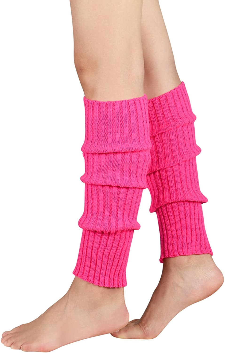 1980s Neon Legwarmers Dance Fancy Dress Ruched Top Leg Warmers 
