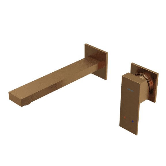 Karran Alberton KBF620 Single Handle Wall-Mount Bathroom Faucet in Brushed Copper