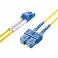 thumbnail image 2 of 1m OS2 LC to SC Fiber Patch Cable, Single Mode Fiber Optic Cable, SMF Duplex LC-SC UPC, 9/125um, LSZH, Yellow, for 1G/10G SMF SFP Transceiver, Fiber Networks, 2 of 4