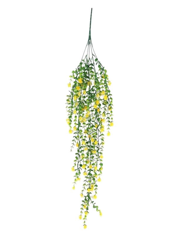 JilgTeok Back to School Artificial Fake Hanging Flowers Plants with Basket for Outdoor Decoration,Fake Silk Flower UV Resistant for Outside, Faux Rose Flower for Home Patio Garden Porch Decor(H:30in)